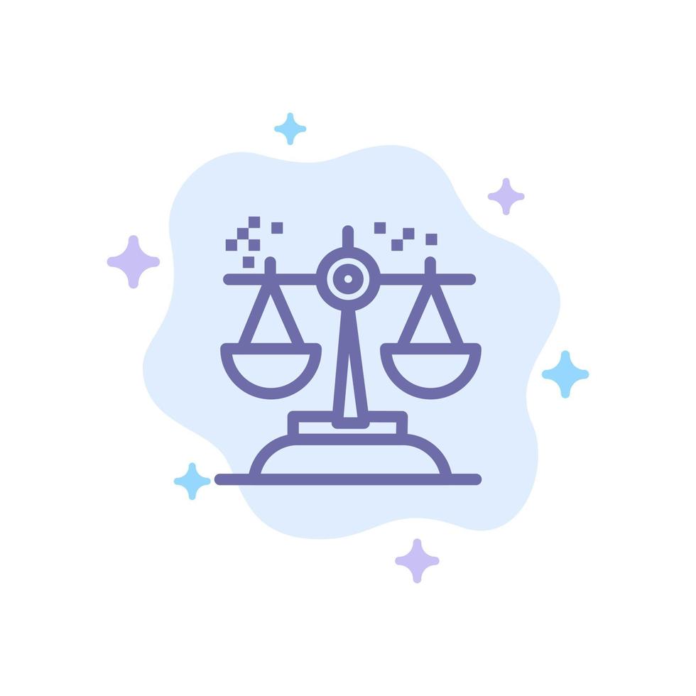 Choice Conclusion Court Judgment Law Blue Icon on Abstract Cloud Background vector