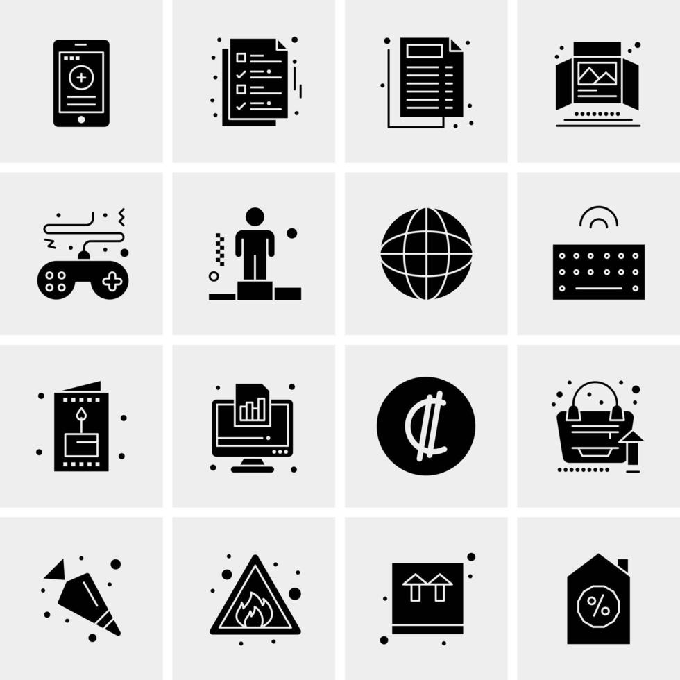 16 Universal Business Icons Vector Creative Icon Illustration to use in web and Mobile Related project