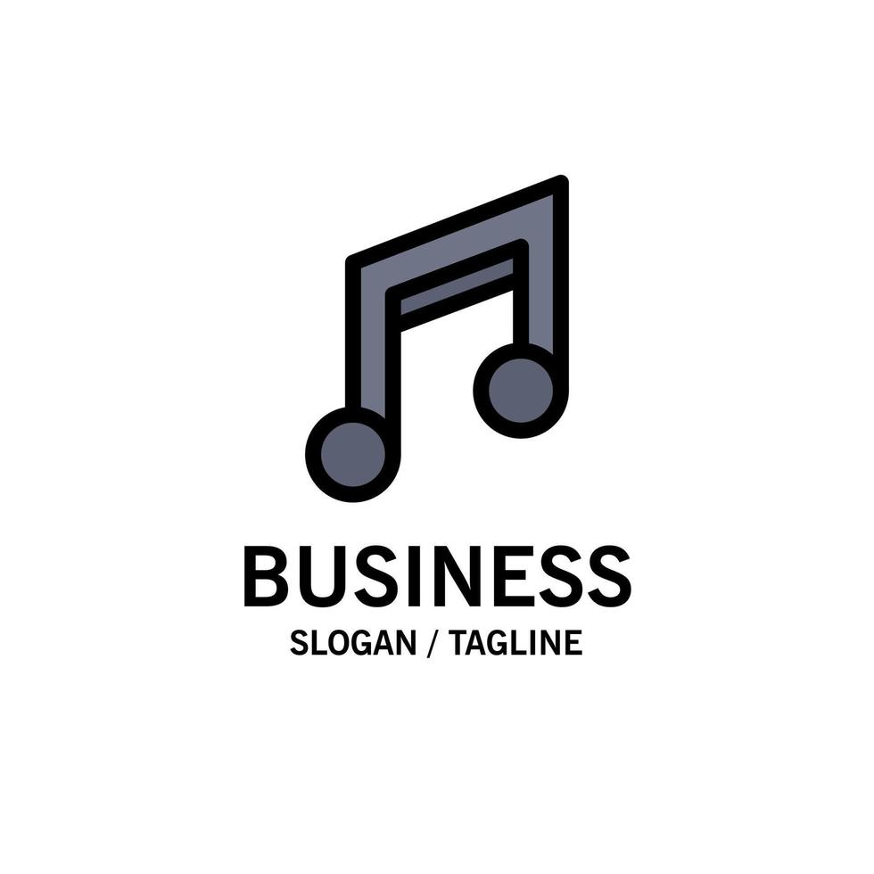 plantilla de logotipo de empresa de música móvil de diseño básico de aplicación color plano vector