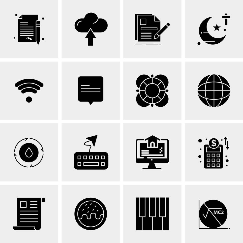 16 Universal Business Icons Vector Creative Icon Illustration to use in web and Mobile Related project