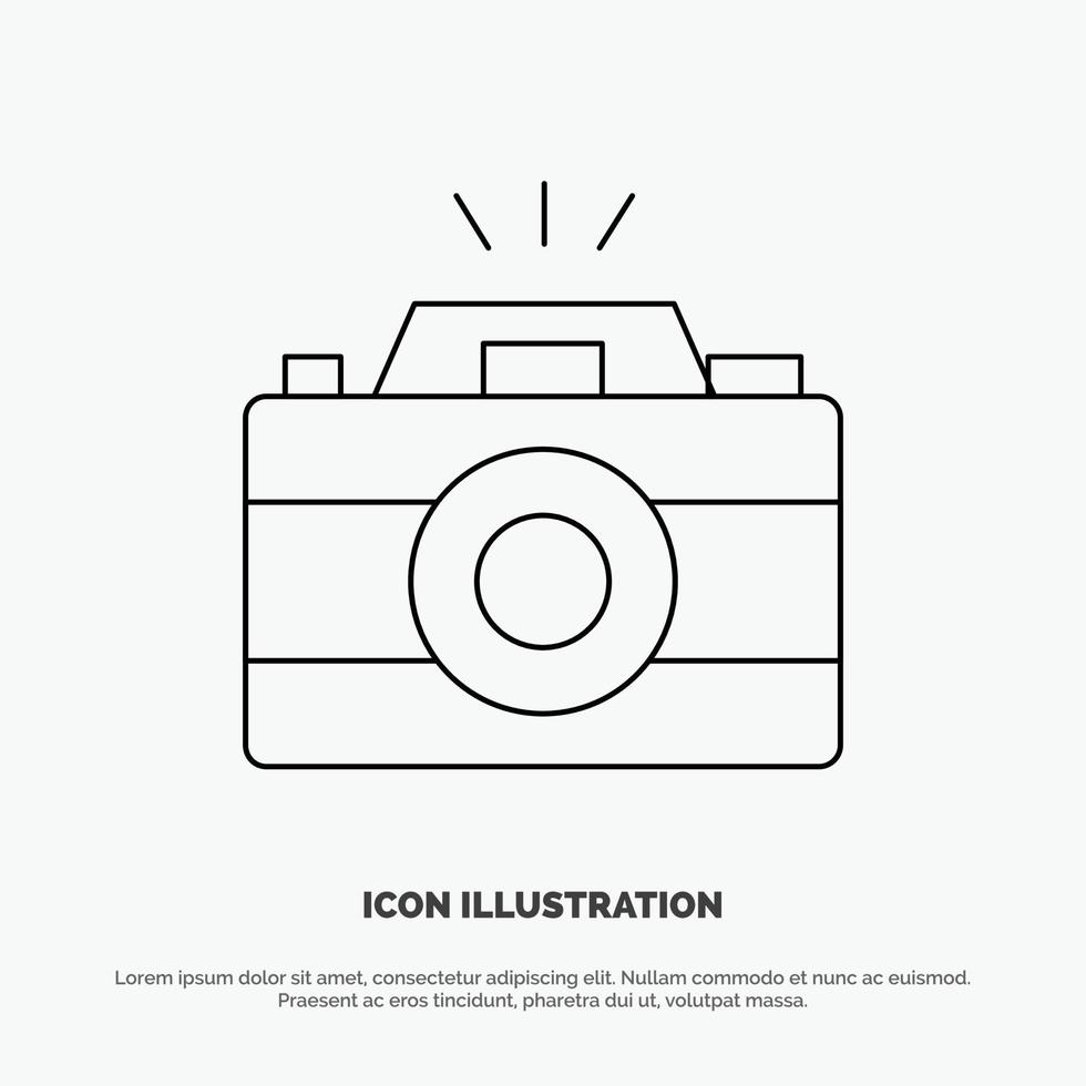 Camera Image Photo Picture Vector Line Icon