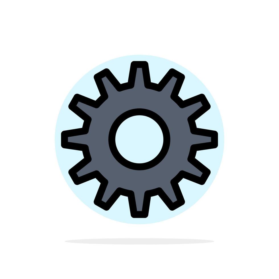 Cogs Gear Setting Abstract Circle Background Flat color Icon vector