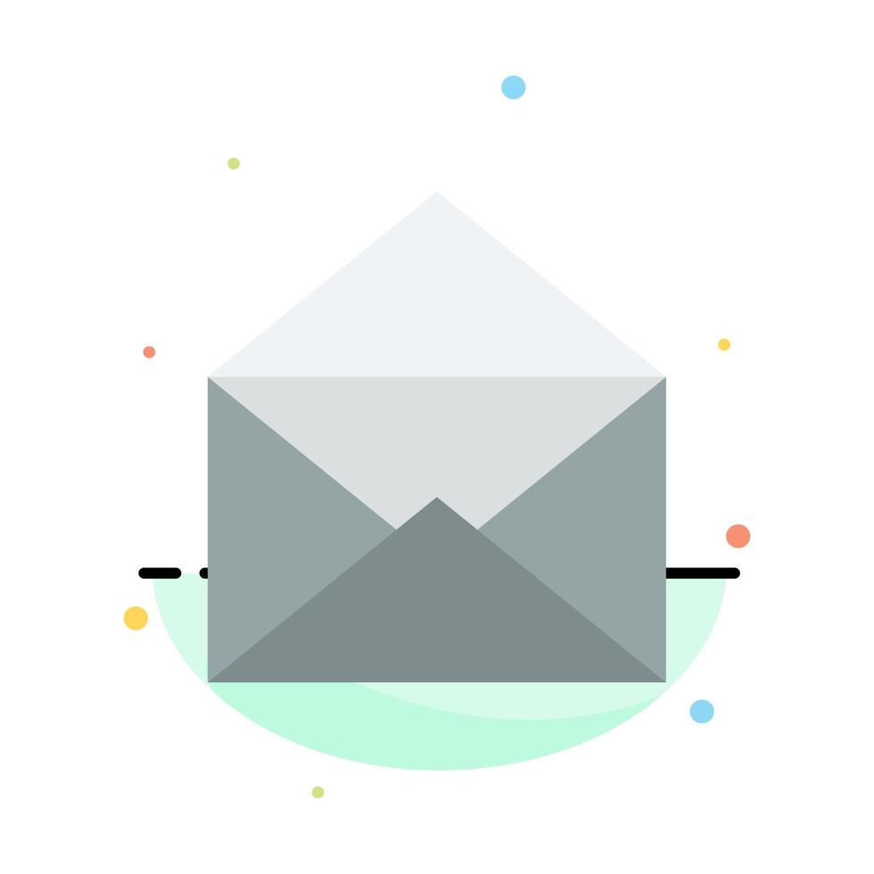 plantilla de icono de color plano abstracto abierto de mensaje de correo electrónico vector