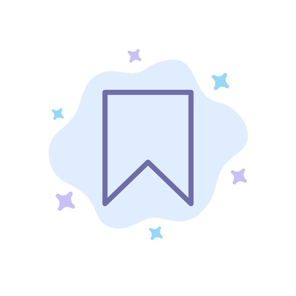 Flag Instagram Interface Save Tag Blue Icon on Abstract Cloud Background vector