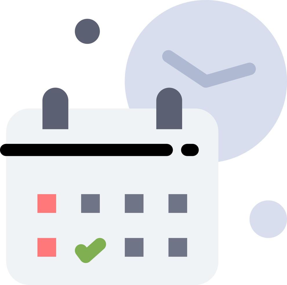Calendar Date Day Time Job  Flat Color Icon Vector icon banner Template