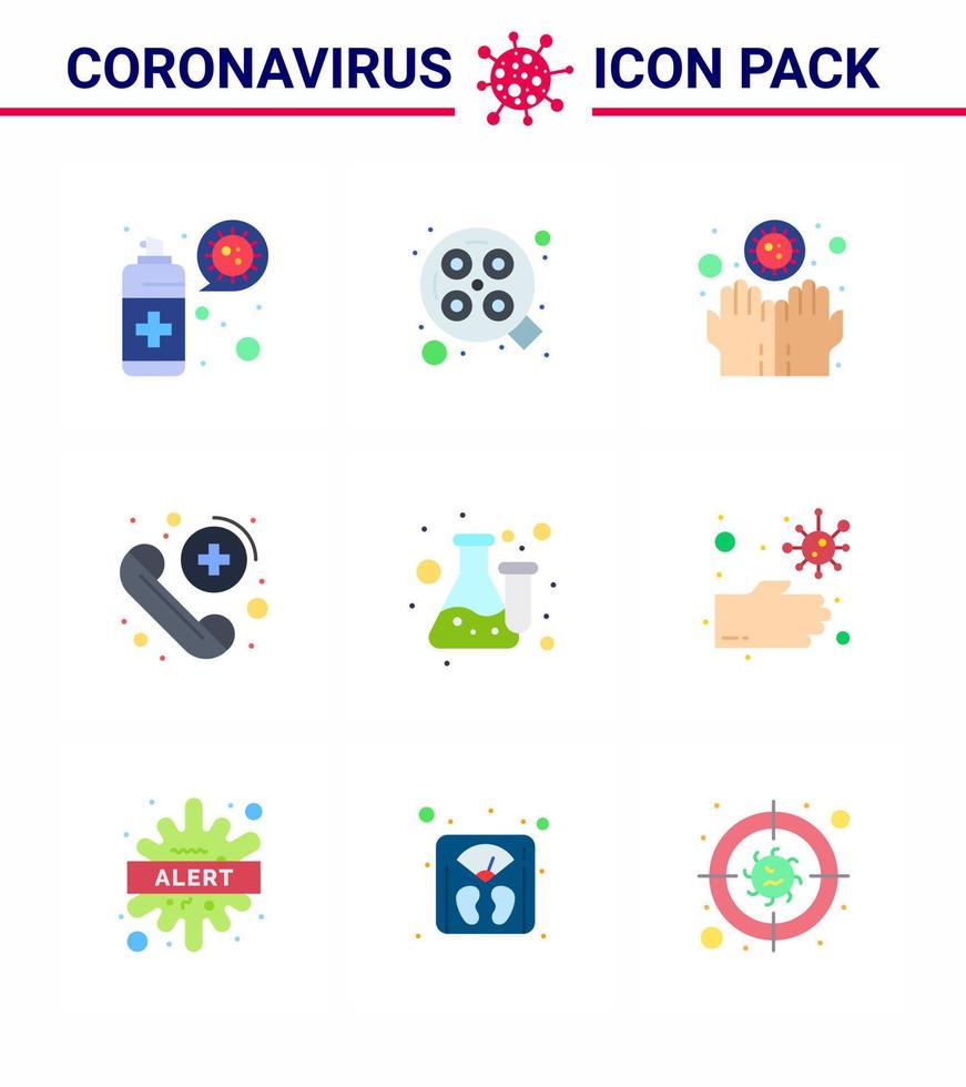 COVID19 corona virus contamination prevention Blue icon 25 pack such as flask care dirty medical call viral coronavirus 2019nov disease Vector Design Elements