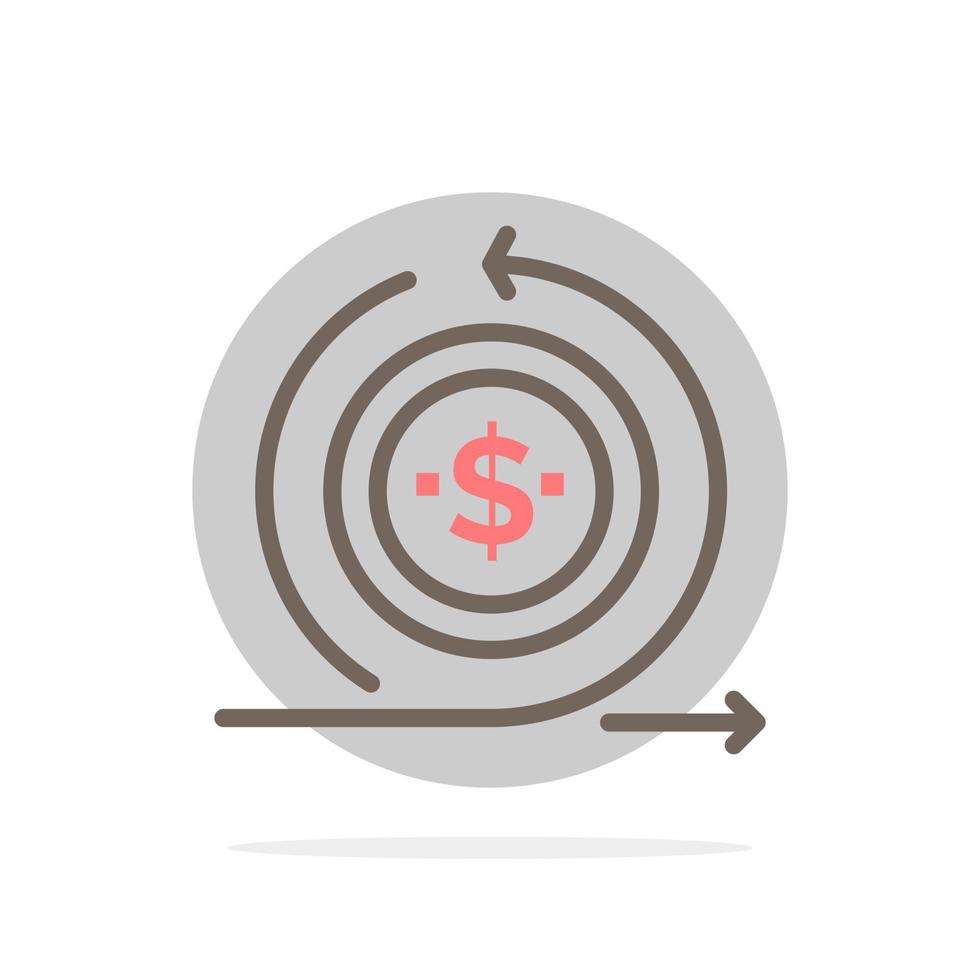 Business Investment Modern On Return Abstract Circle Background Flat color Icon vector