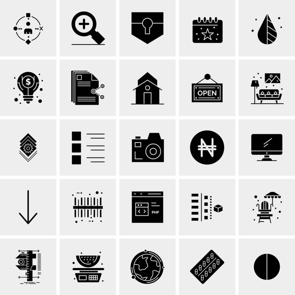 25 Universal Business Icons Vector Creative Icon Illustration to use in web and Mobile Related project