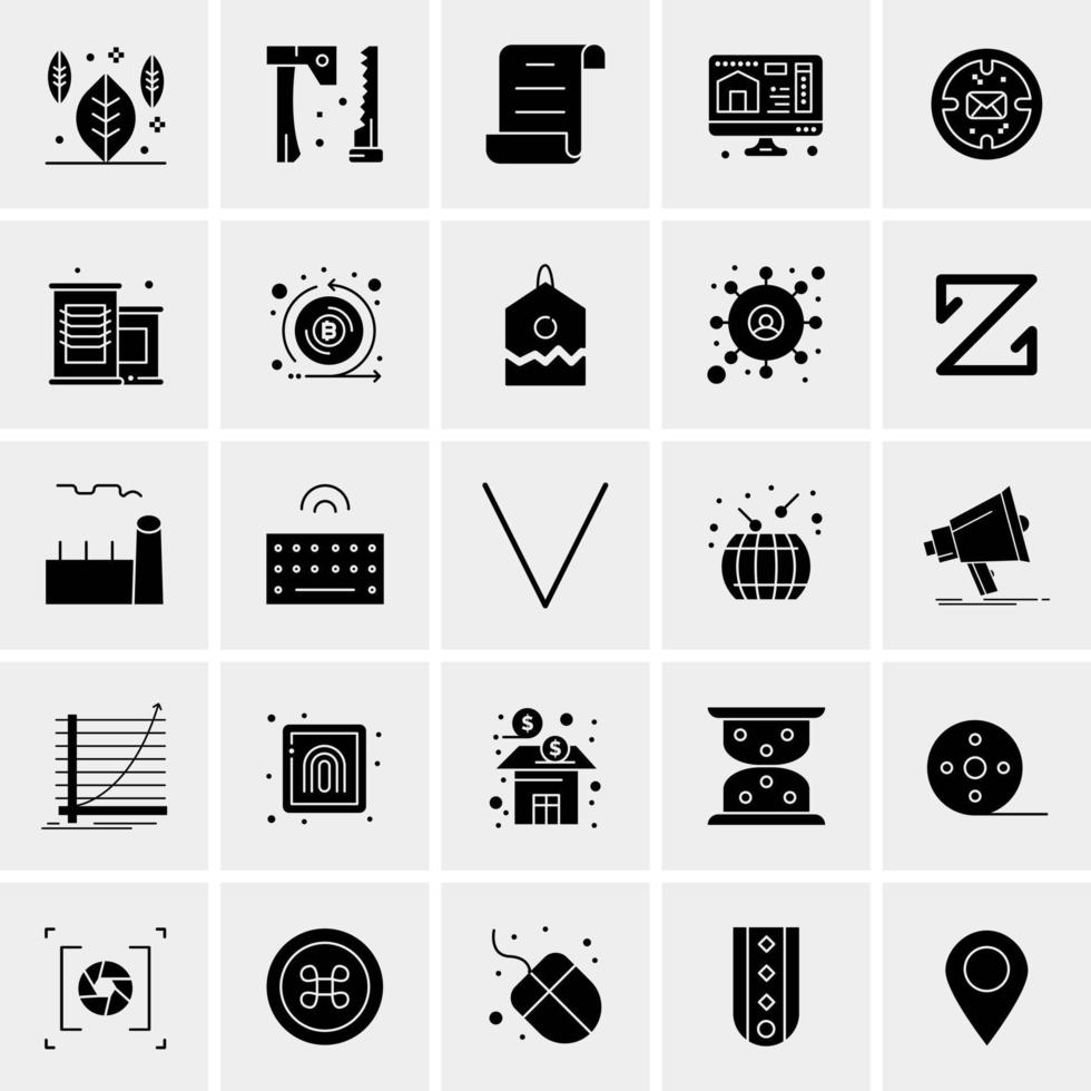 25 iconos de negocios universales vector ilustración de icono creativo para usar en proyectos relacionados con la web y dispositivos móviles