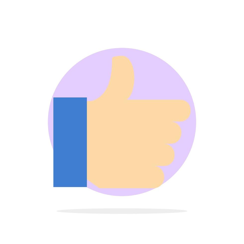 mano como voto amor círculo abstracto fondo color plano icono vector