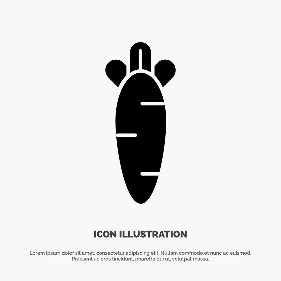 Carrot Food Easter Nature solid Glyph Icon vector