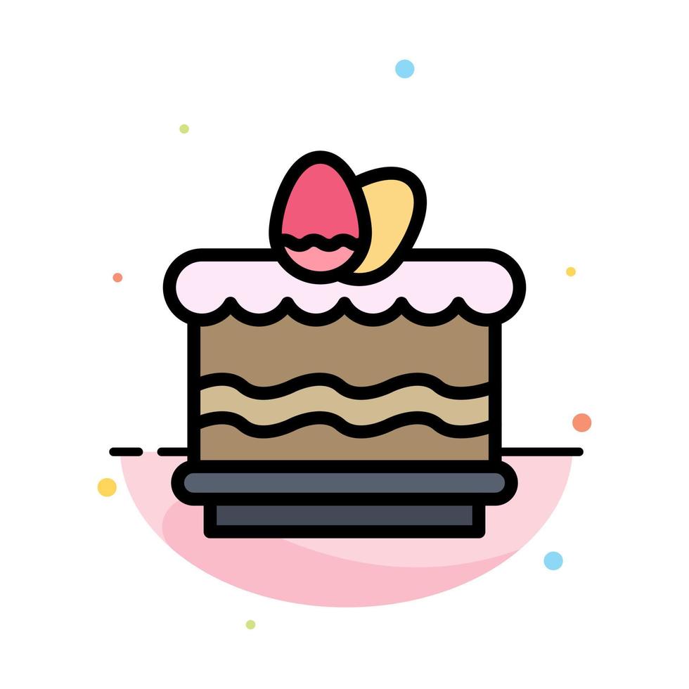Crack Easter Eat Egg Abstract Flat Color Icon Template vector