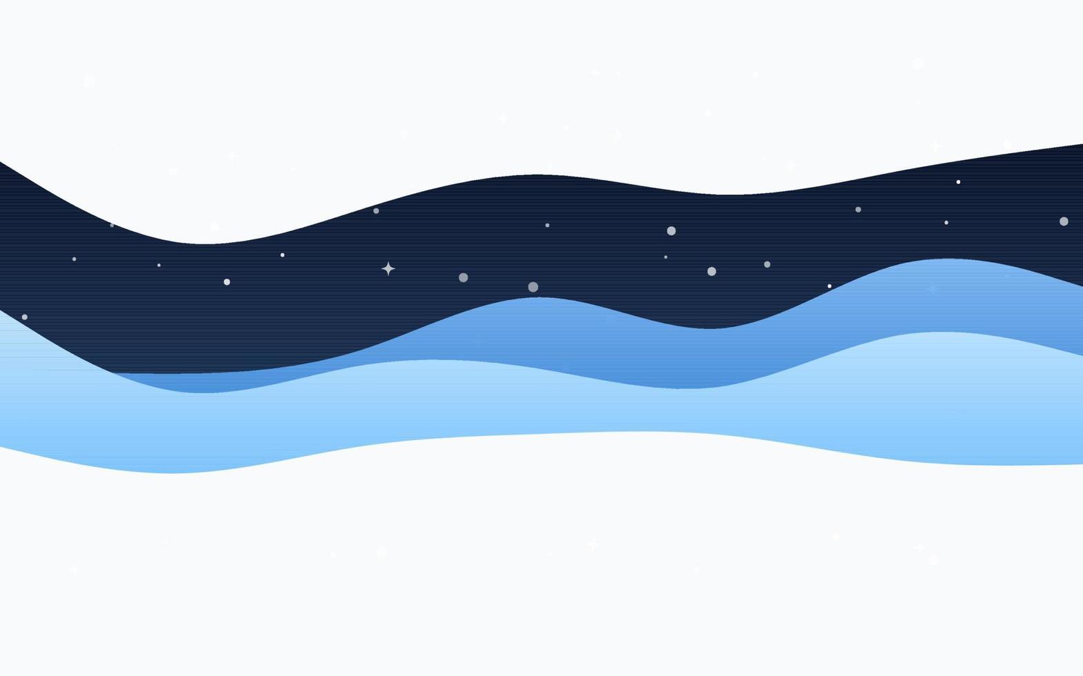 fondo azul de ondas creativas. composición de formas dinámicas vector