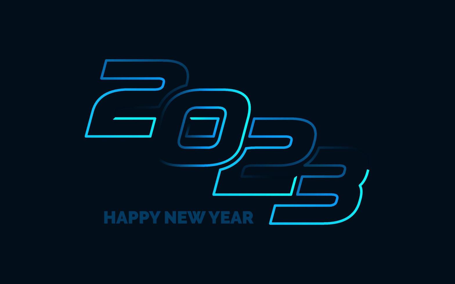 2068 diseño feliz año nuevo. diseño de logotipo de año nuevo 2023 para diseño de folletos. tarjeta. bandera. decoración navideña 2023 vector
