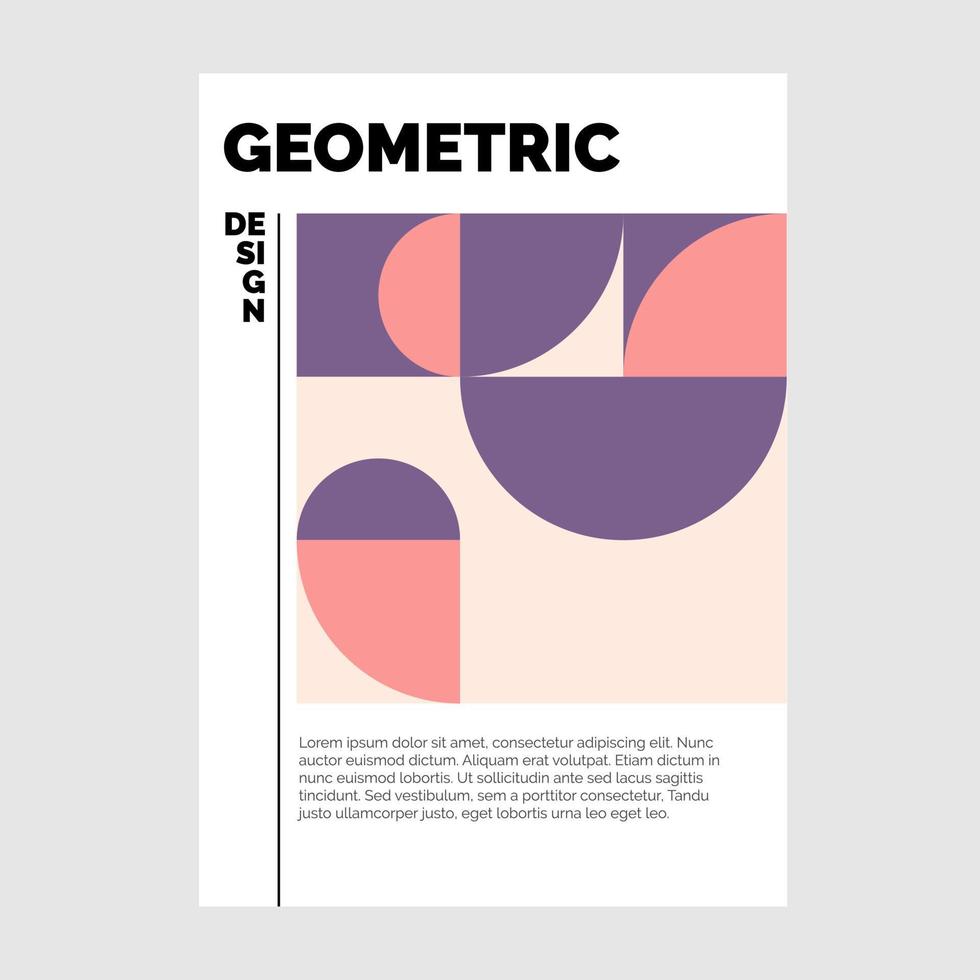 Business brochure template design geometric shapes Vector