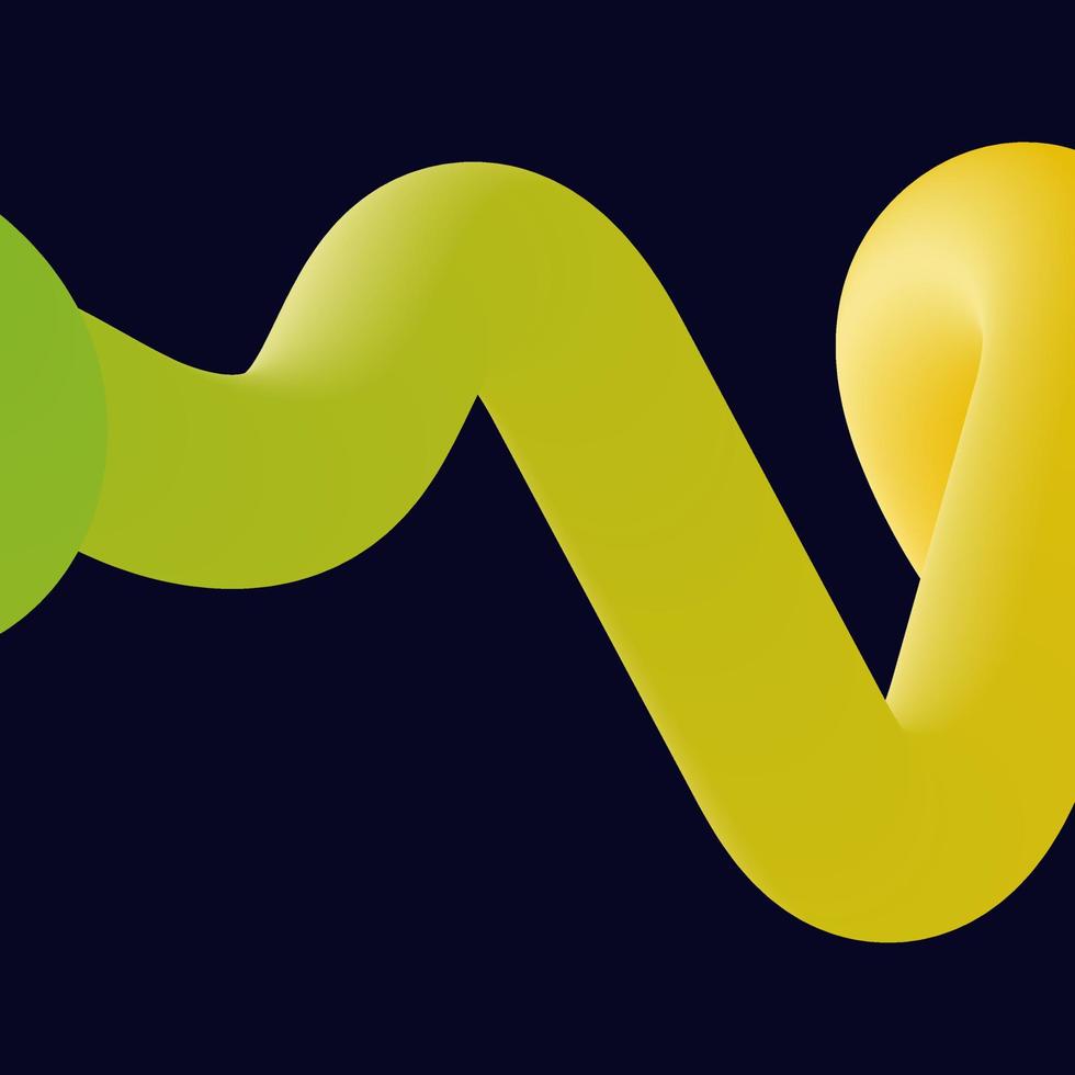 3d abstract colorful twisted liquid shapes. Creative design elements vector