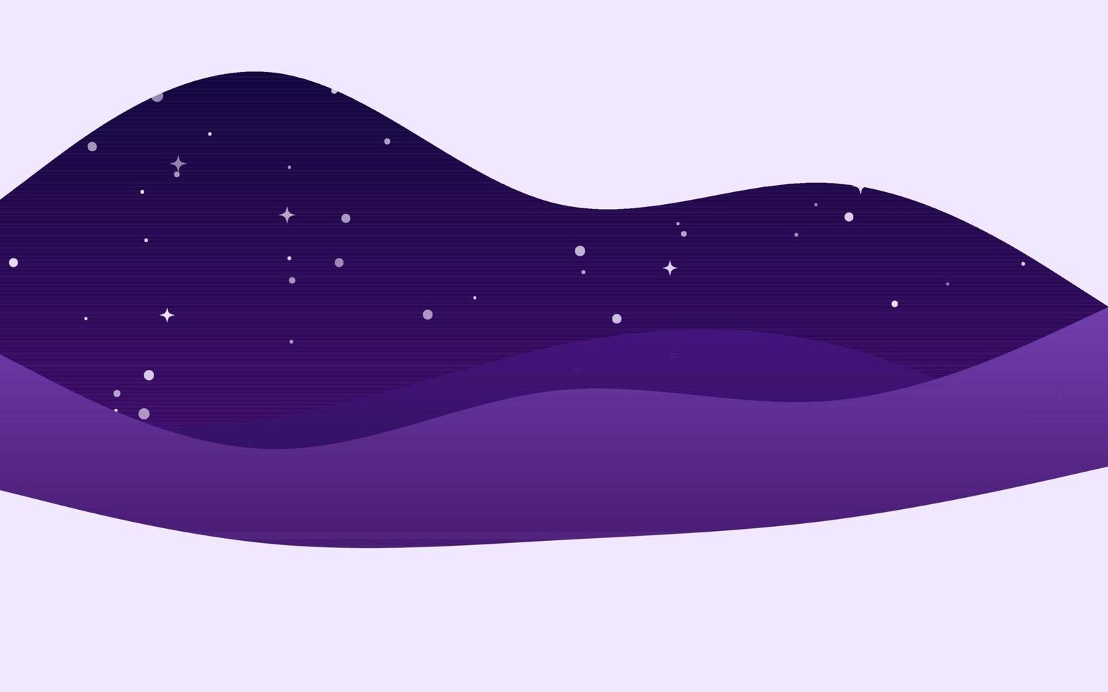 fondo púrpura de la noche de las ondas creativas. composición de formas dinámicas vector