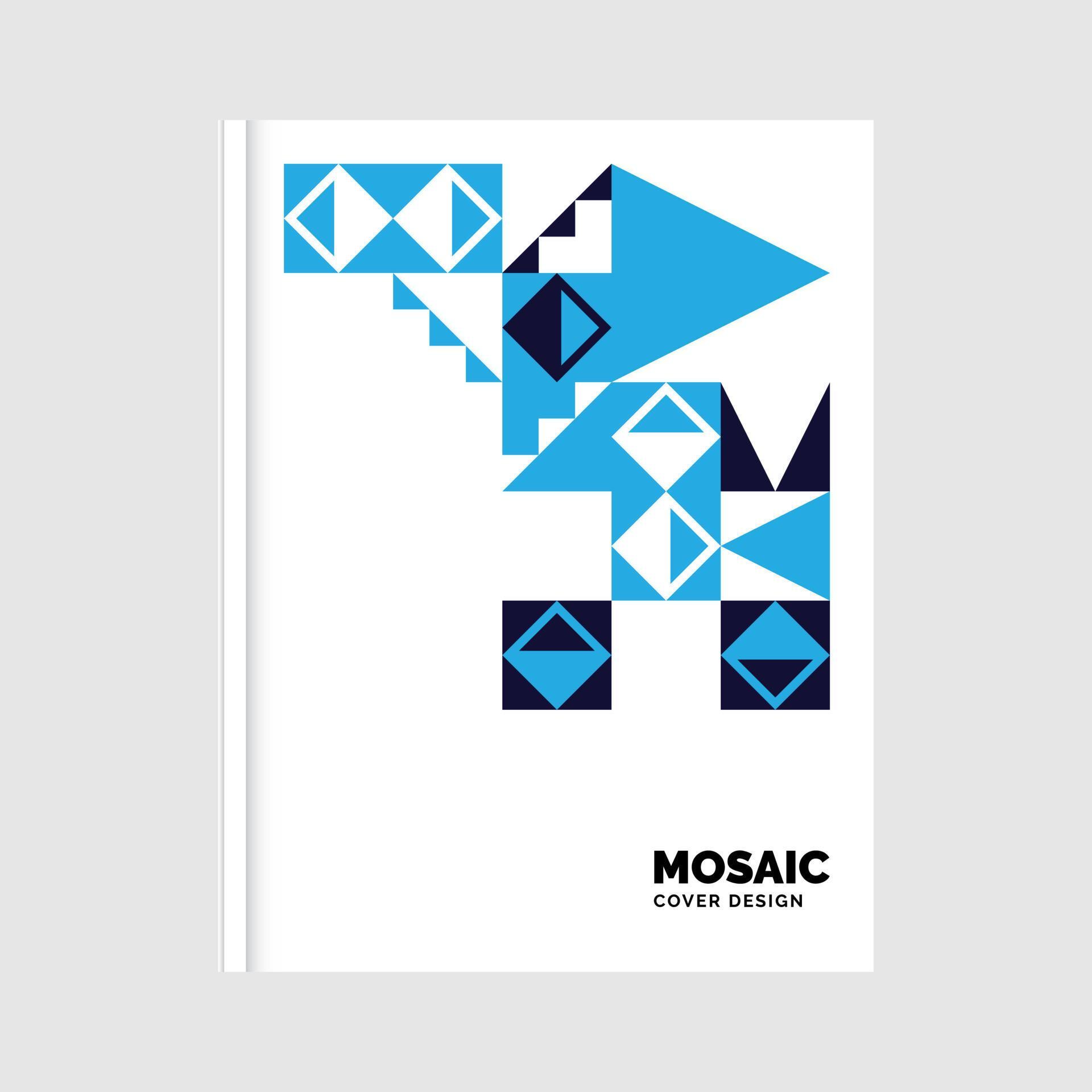 Flat mosaic Book Cover template. Vector Illustration 19183544 Vector