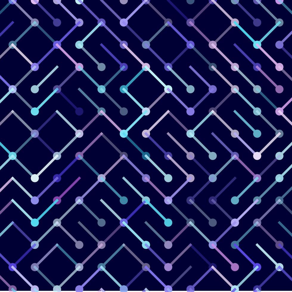 Technology Vector seamless pattern. Geometric striped ornament. Monochrome linear background