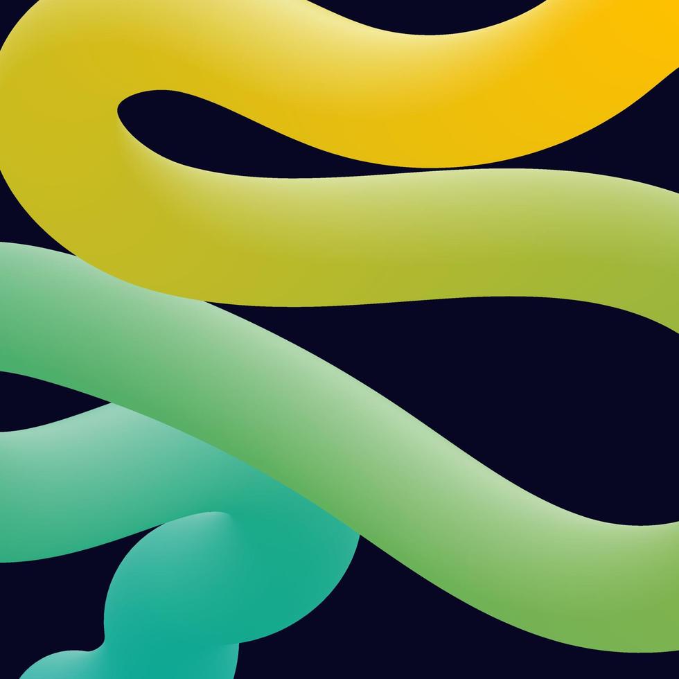 Formas líquidas retorcidas de colores abstractos en 3d. elementos de diseño creativo vector