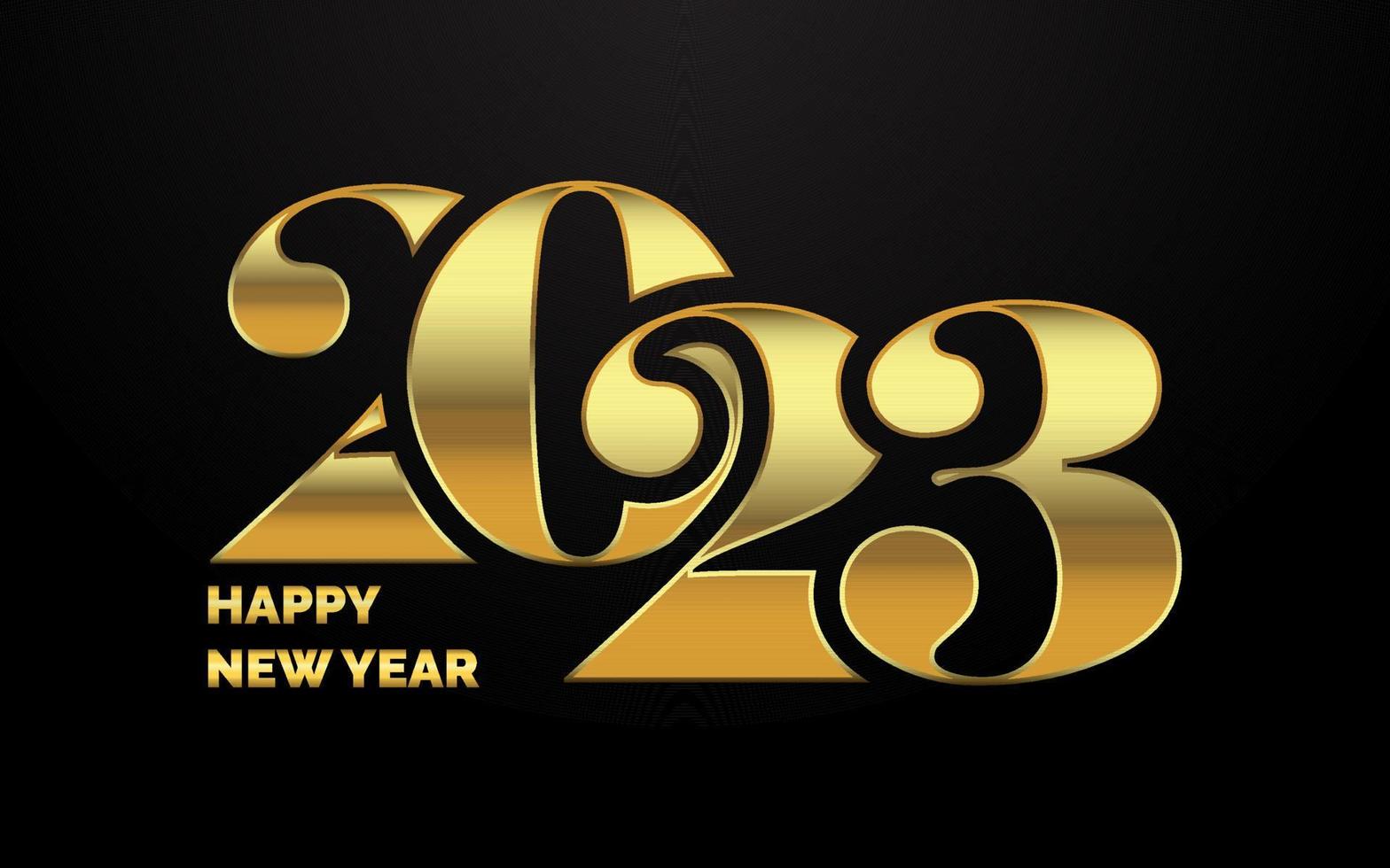 Happy New Year 2023 text design. Cover of business diary for 2023 with wishes. Brochure design template. card. banner vector