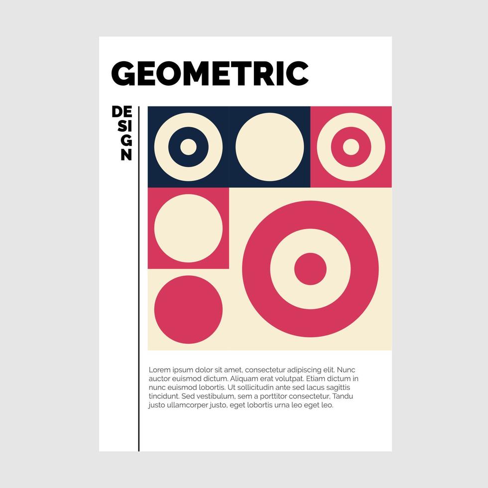 vector de formas geométricas de diseño de plantilla de folleto comercial