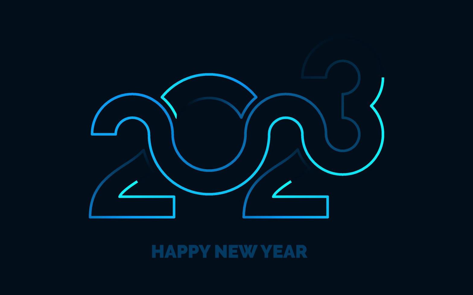 nuevo diseño tipográfico del año 2023. Ilustración de logotipo de números 2023 vector
