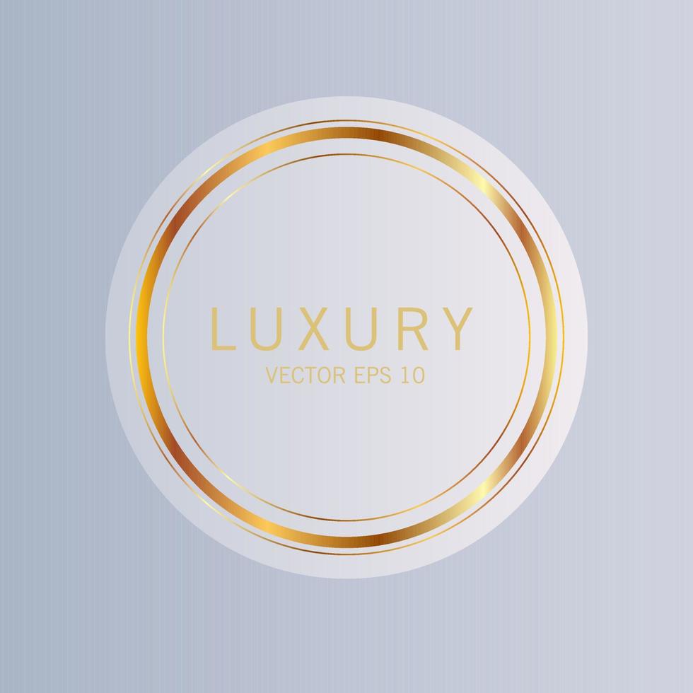 Luxury premium golden badge labels collection vector