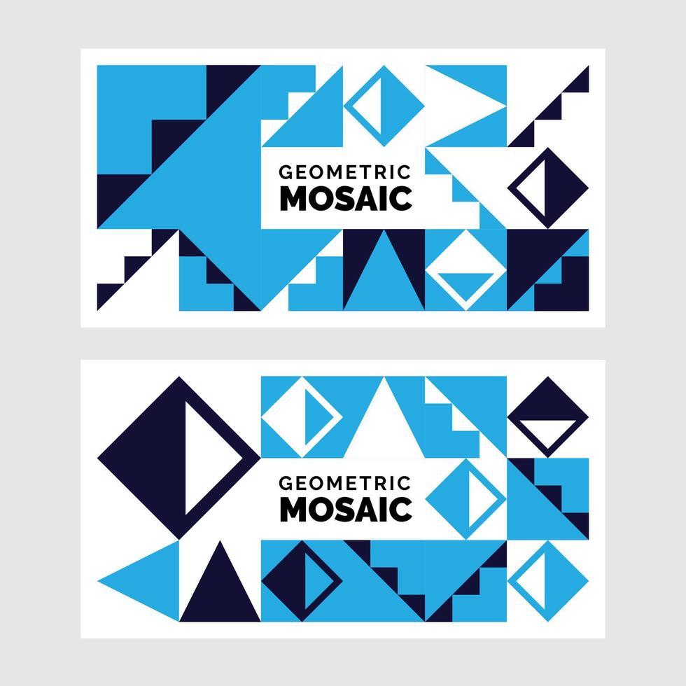 Flat mosaic Banner template Design. Vector illustration