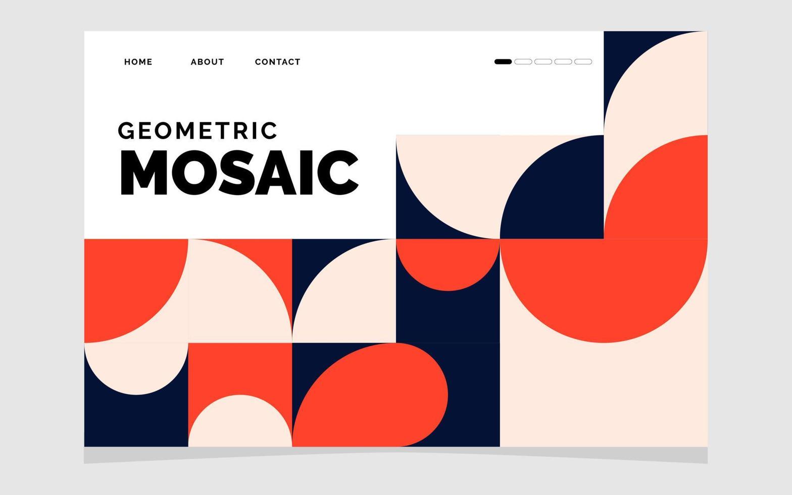 Mosaic Flat Creative background. Vector illustration