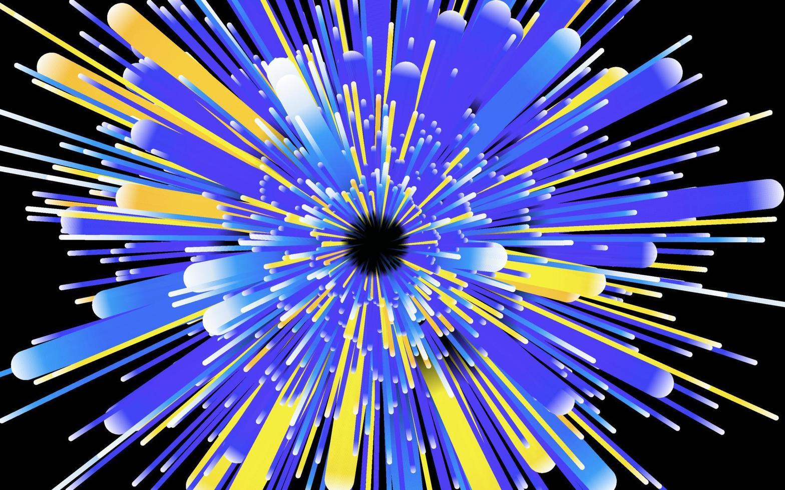 Abstract circular geometric background. Starburst dynamic centric motion pattern. lines or rays vector