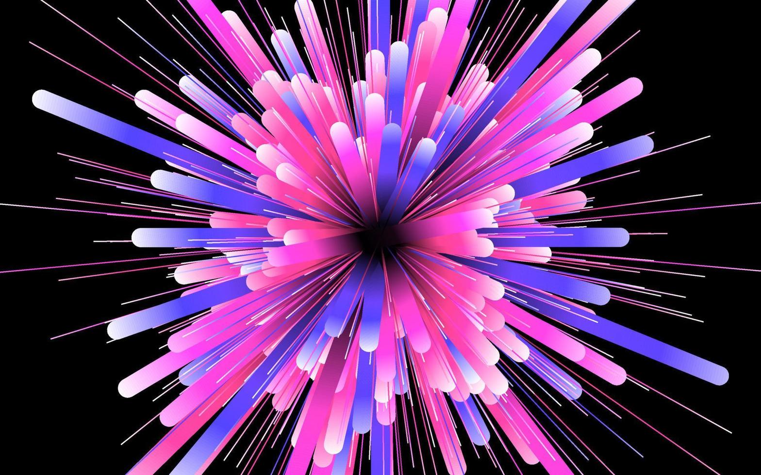 Abstract circular geometric background. Starburst dynamic centric motion pattern. lines or rays vector