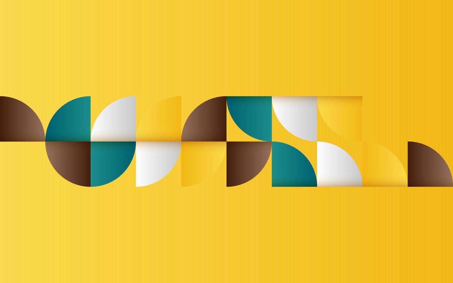 Mid-century geometric abstract pattern with simple shapes and beautiful color palette. Simple geometric pattern composition vector