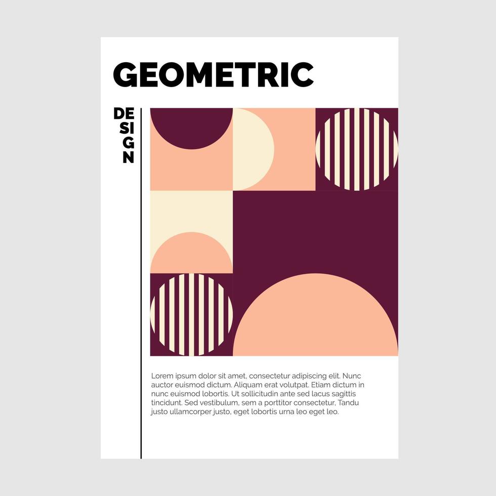 Business brochure template design geometric shapes Vector