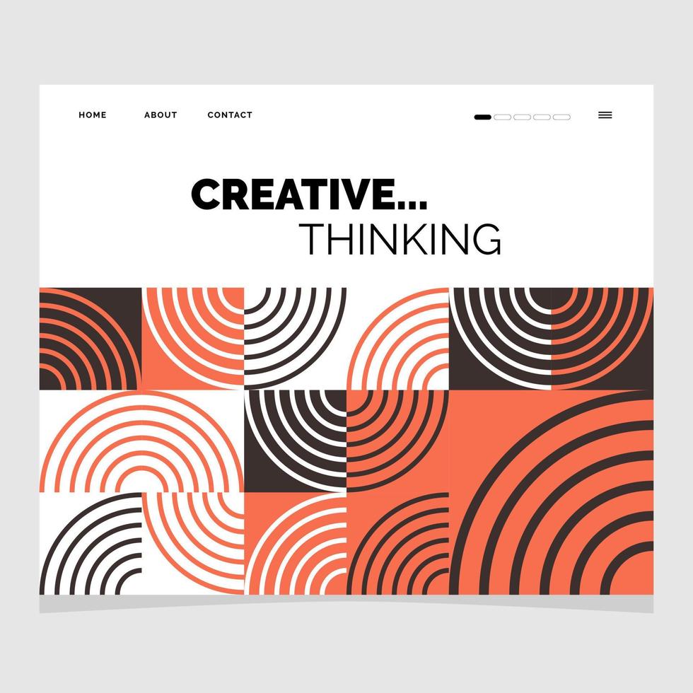 sitio web de negocios pensamiento creativo diseño de fondo geométrico vector