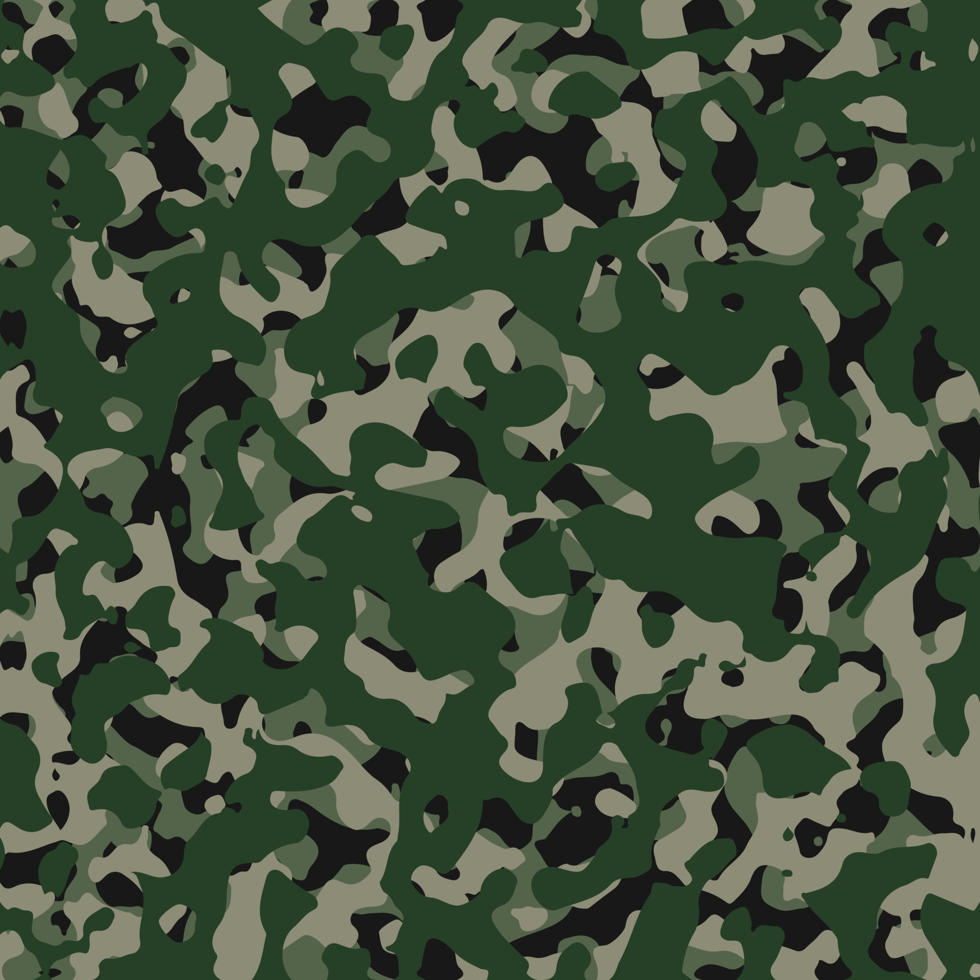 Army camouflage vector seamless pattern. Texture military camouflage