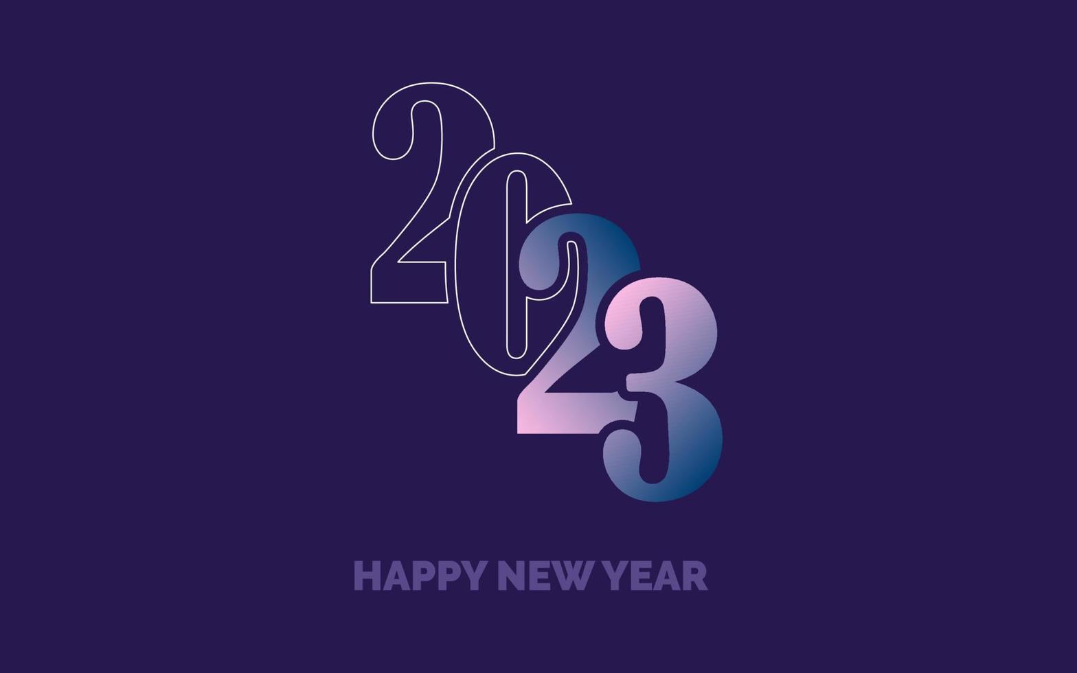 New 2023 Year typography design. 2023 numbers logotype illustration vector