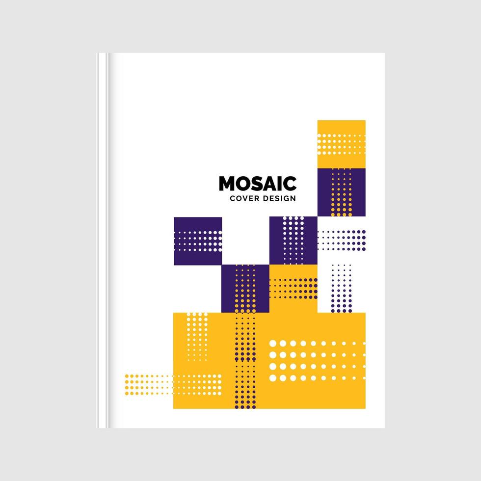 Business Book Cover template design geometric shapes. Vector Illustration
