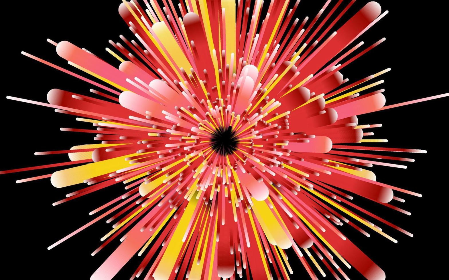 Abstract circular geometric background. Starburst dynamic centric motion pattern. lines or rays vector
