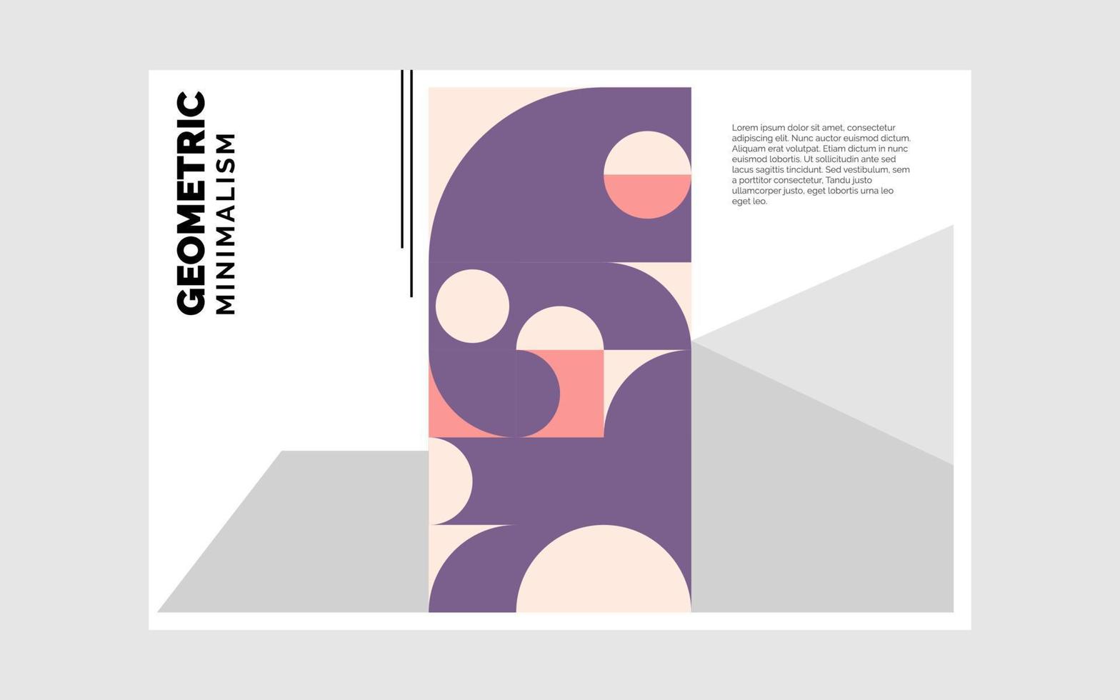 Colourful abstract geometric shapes Trifold brochure Template vector
