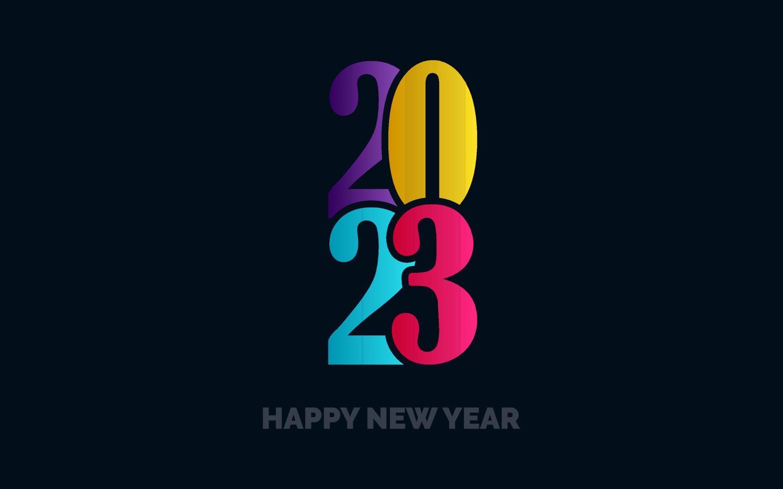 2072 Design Happy New Year. New Year 2023 logo design for brochure design. card. banner. Christmas decor 2023 vector
