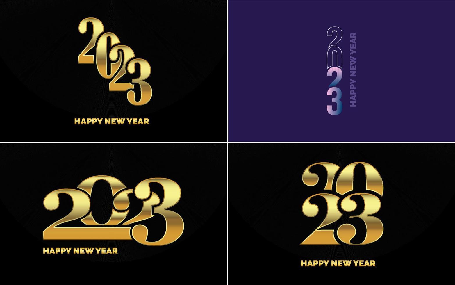 Happy New Year 2023 text design. Cover of business diary for 2023 with wishes. Brochure design template. card. banner vector