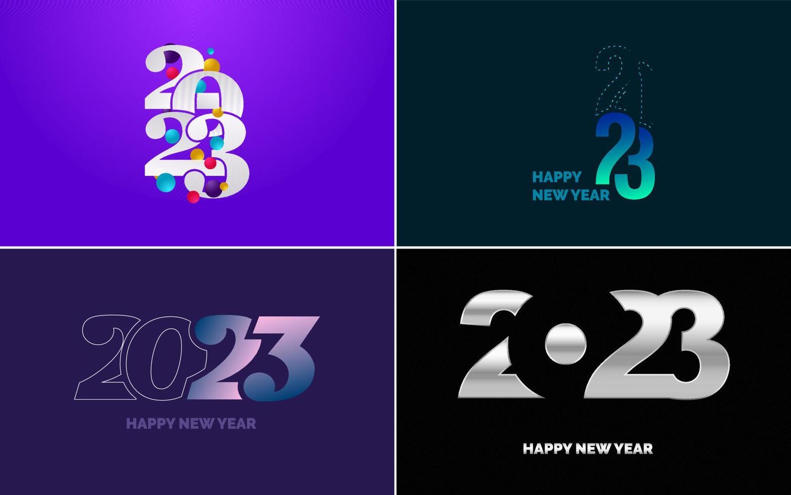 Happy New Year 2023 text design. Cover of business diary for 2023 with wishes. Brochure design template. card. banner vector