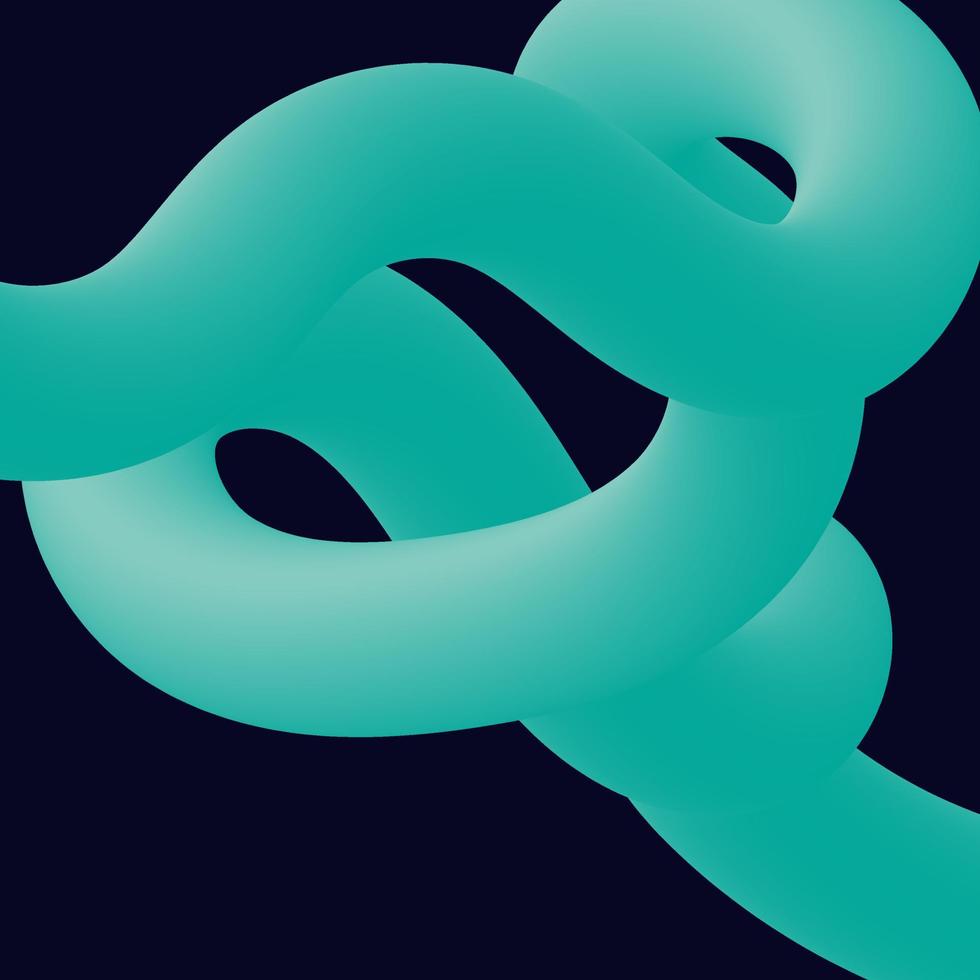 3d abstract colorful twisted liquid shapes. Creative design elements vector