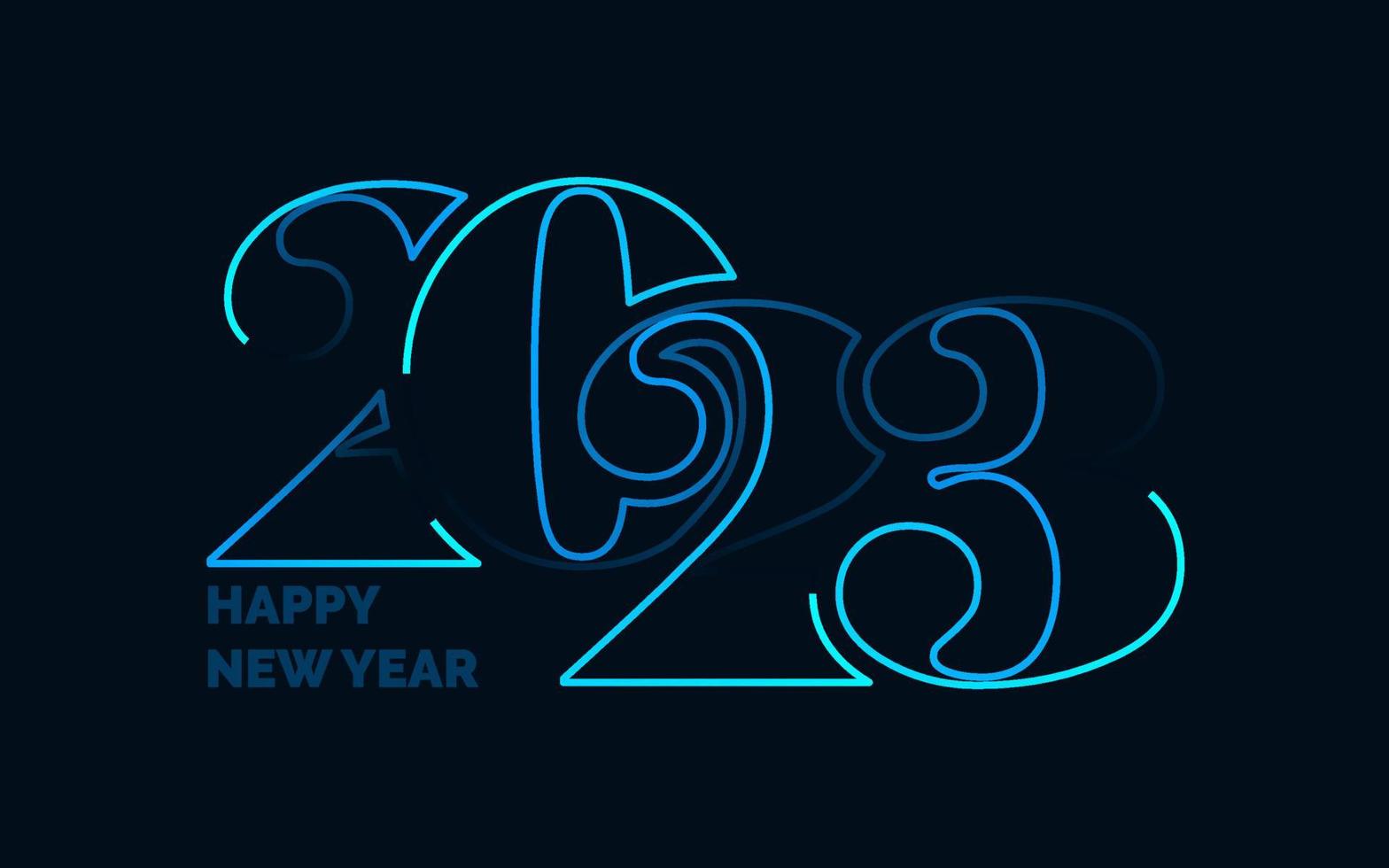 2061 Design Happy New Year. New Year 2023 logo design for brochure design. card. banner. Christmas decor 2023 vector