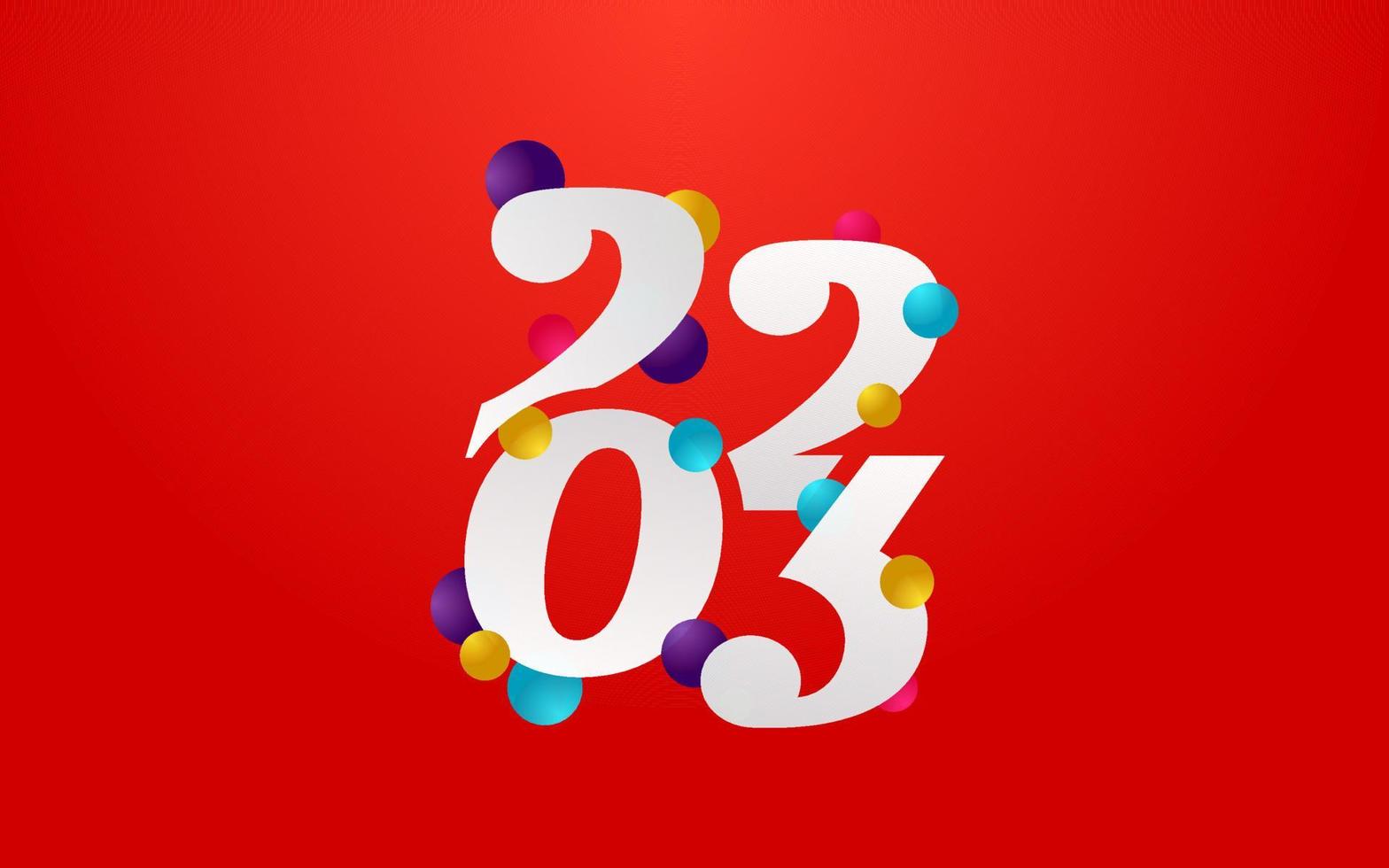 2030 Happy New Year symbols. New 2023 Year typography design. 2023 numbers logotype illustration vector