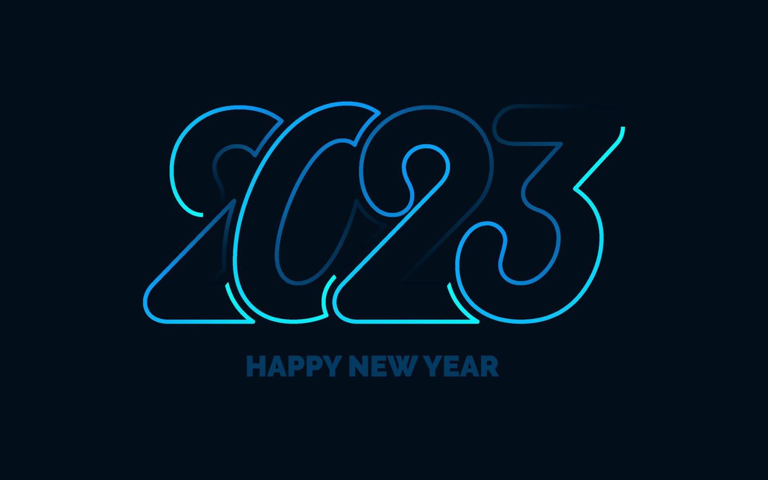 New 2023 Year typography design. 2023 numbers logotype illustration vector