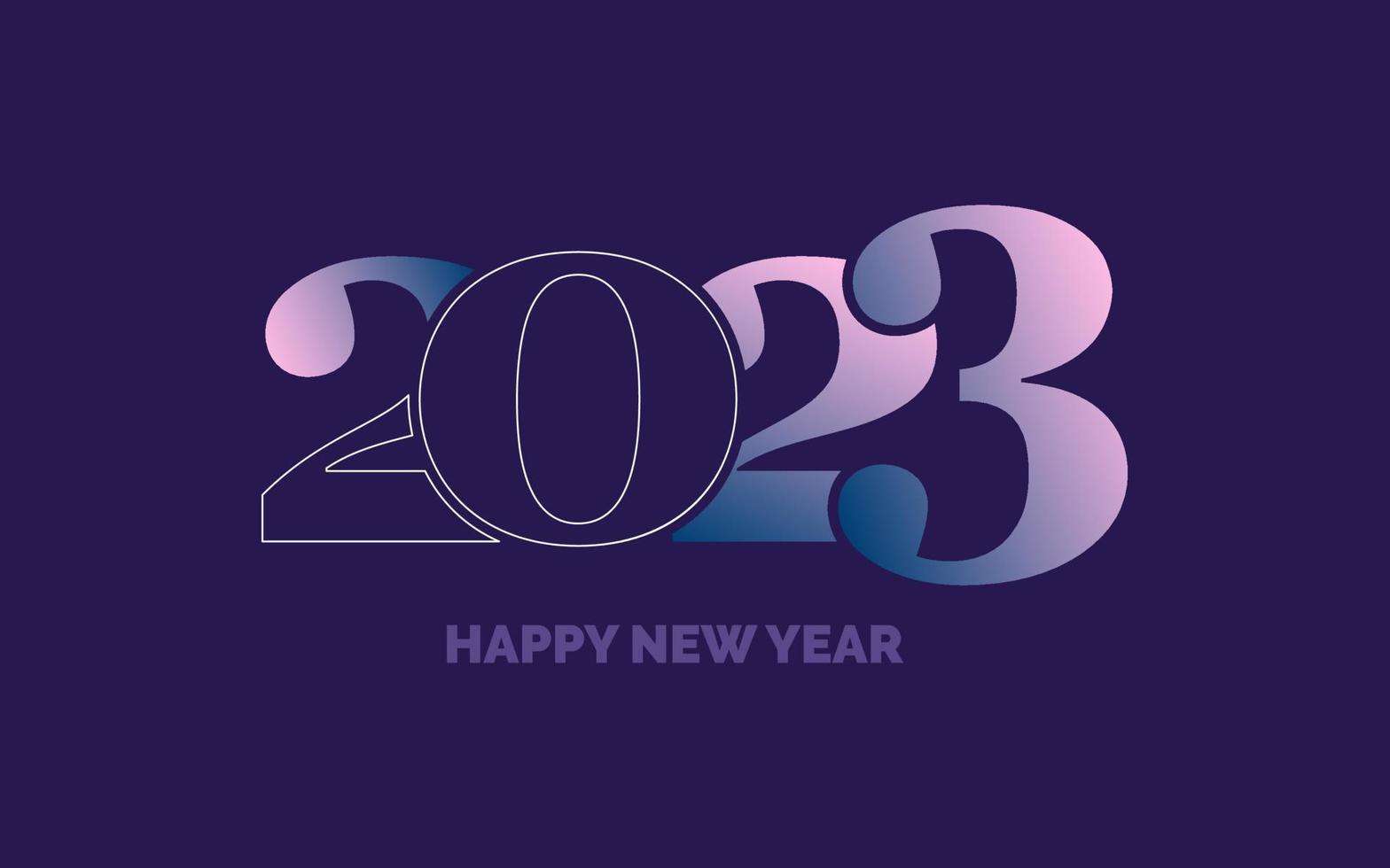 2043 Design Happy New Year. New Year 2023 logo design for brochure design. card. banner. Christmas decor 2023 vector