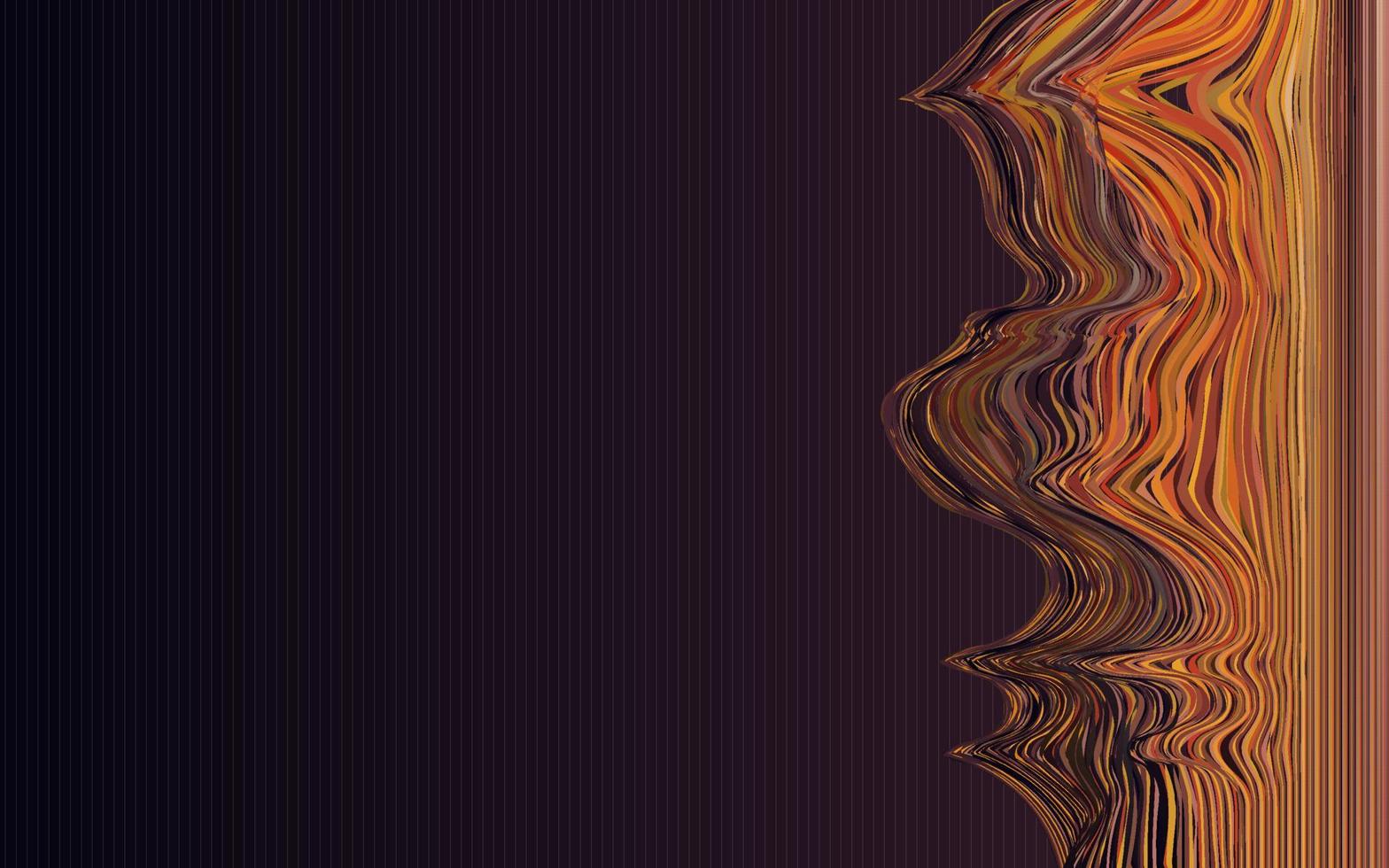 cartel de flujo colorido moderno. forma de onda líquida en fondo de color negro. diseño de arte para su proyecto de diseño vector
