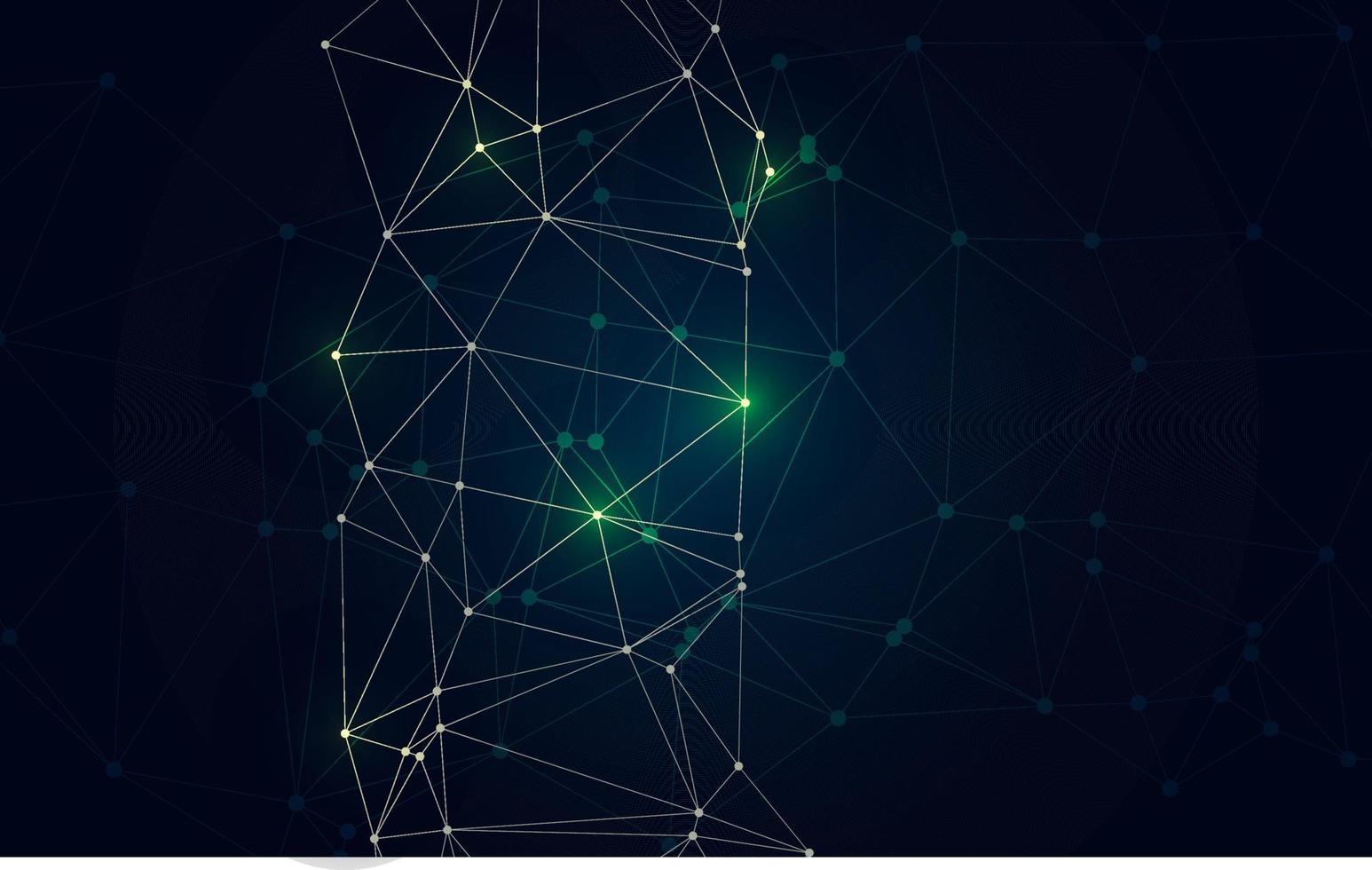 Green Technology background. Creative lighting template background vector